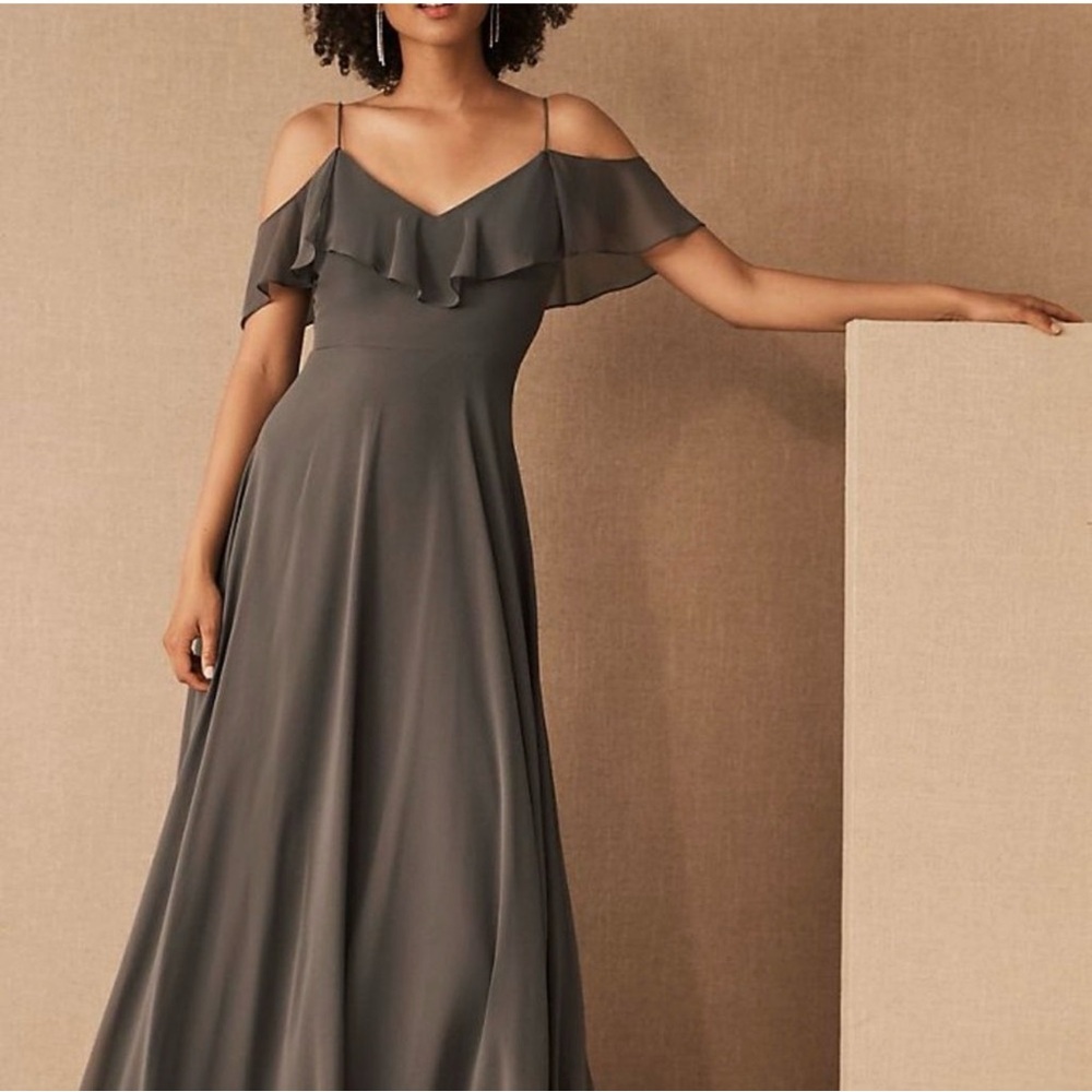 BHLDN x Jenny Yoo Dark Gray Mila Dress Size 14
